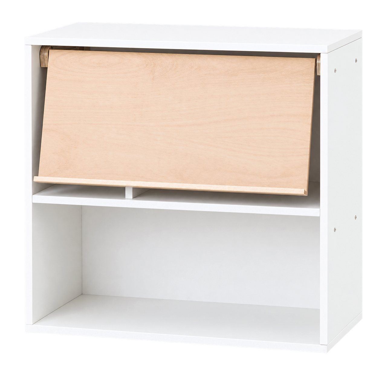 Präsentationsschrank groß mit 1 Klappe oben, unten offenes Fach, Breite 80 cm Präsentationsschrank groß mit 1 Klappe oben, unten offenes Fach, Breite 80 cm
