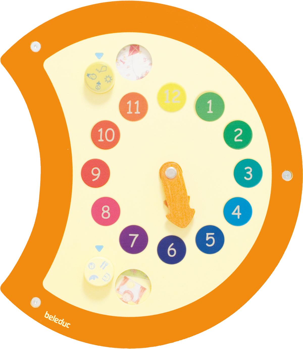 Wandspielobjekt Raupe Uhr