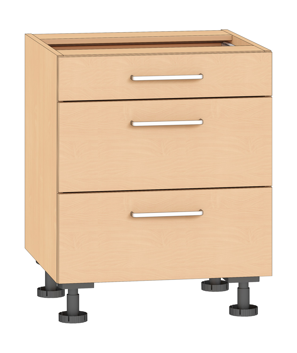 Schubkastenschrank mit 3 Schubkästen, Schubkastenschrank mit 3 Schubkästen,