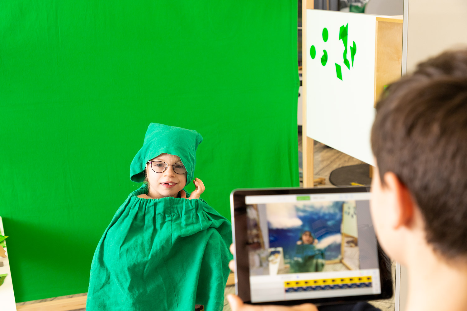 Greenscreen für RaumWürfel Greenscreen für RaumWürfel