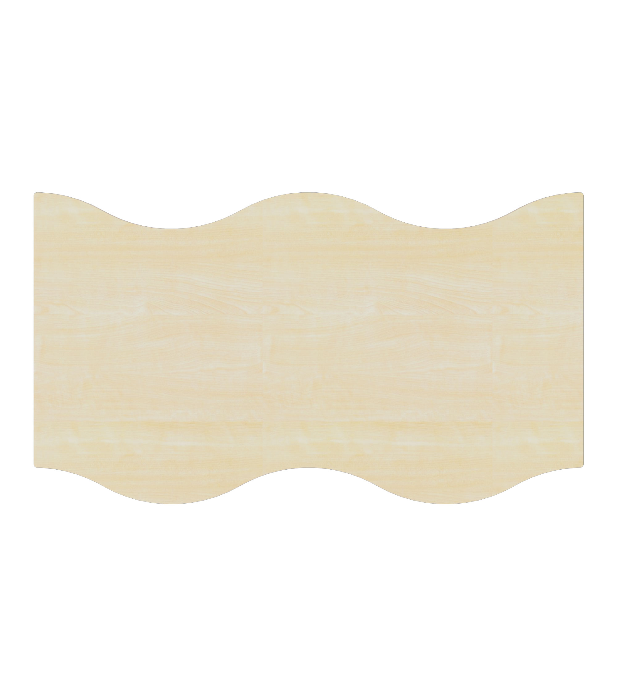 Tischplatte Welle 120x68,1 cm