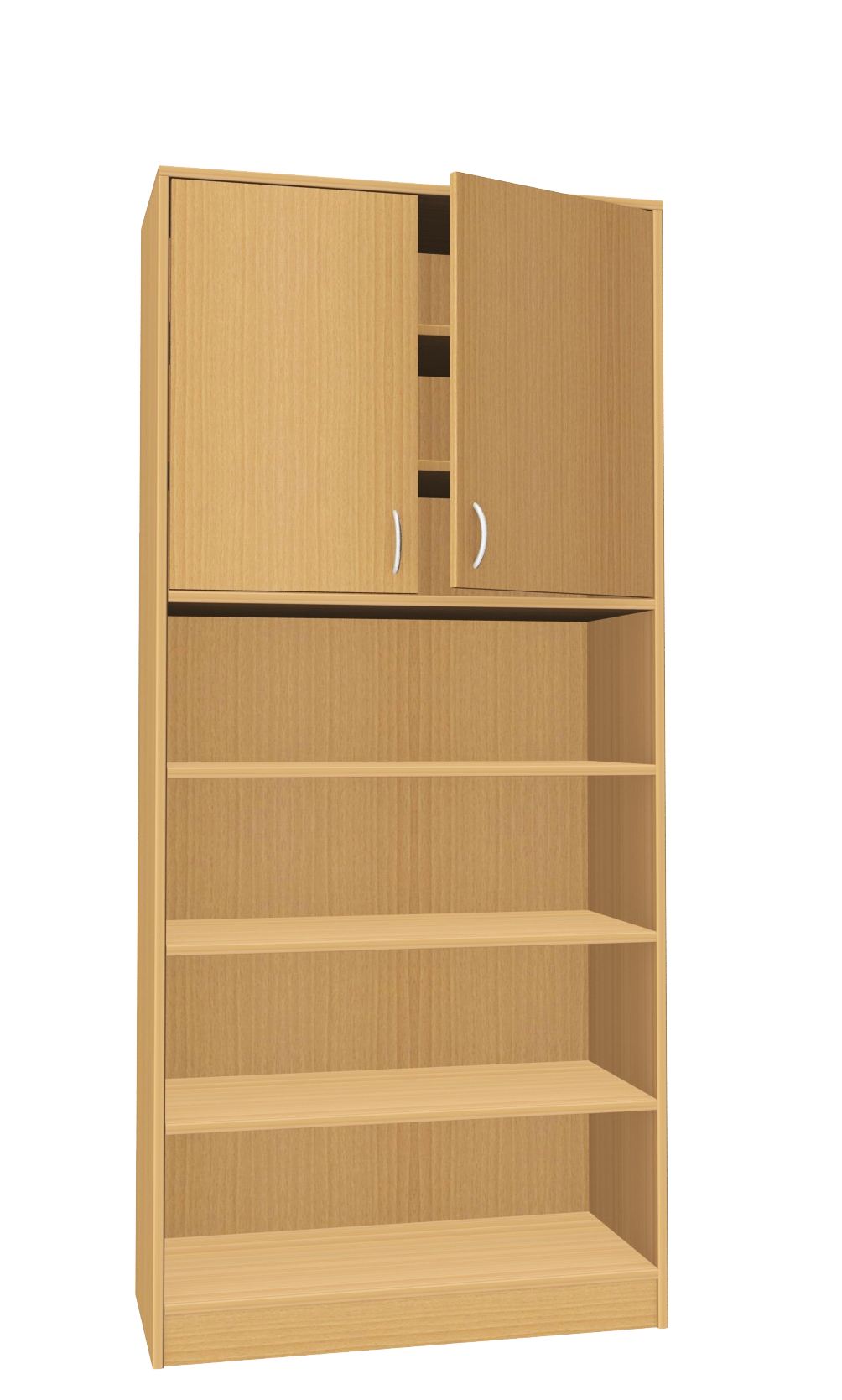 Hochschrank mit Türen, 90 cm breit Buche Vollholz