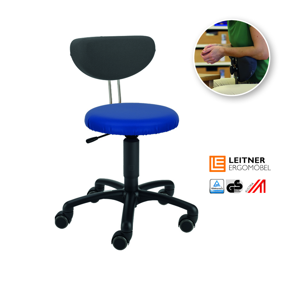 LeitnerTwist Kiga mit Armauflage K mit Rundsitz, blau
