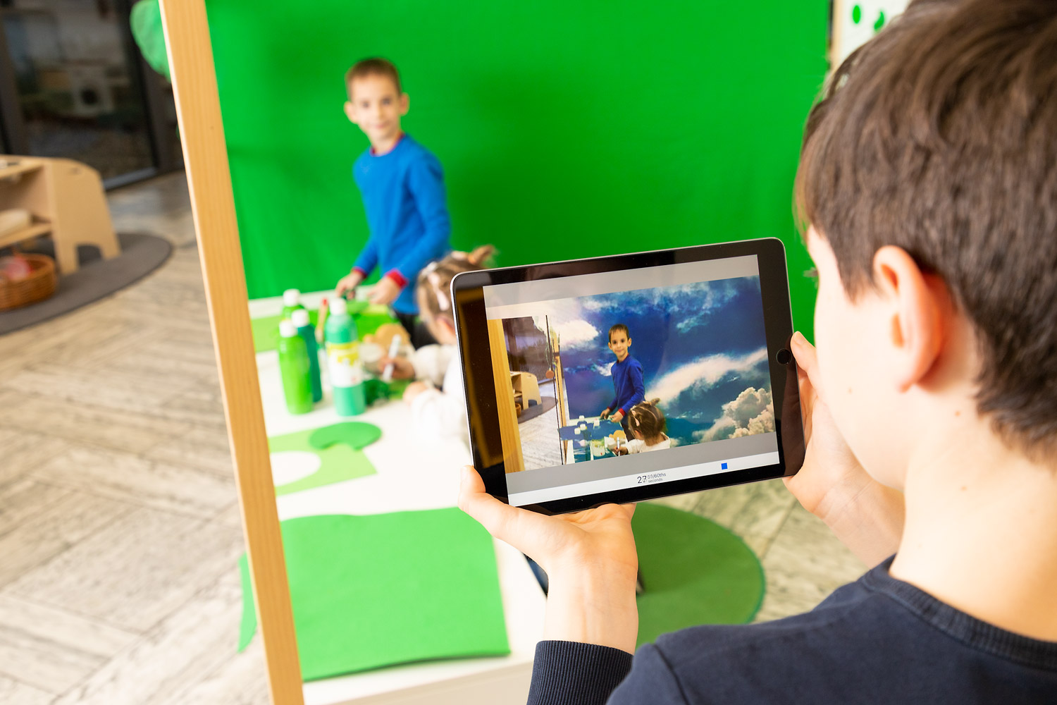Greenscreen für RaumWürfel Greenscreen für RaumWürfel