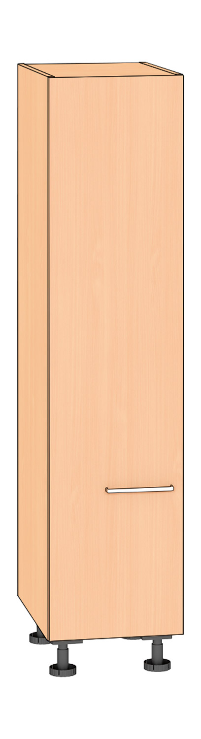 Besenschrank, Höhe 175 cm Türanschlag links, Buche