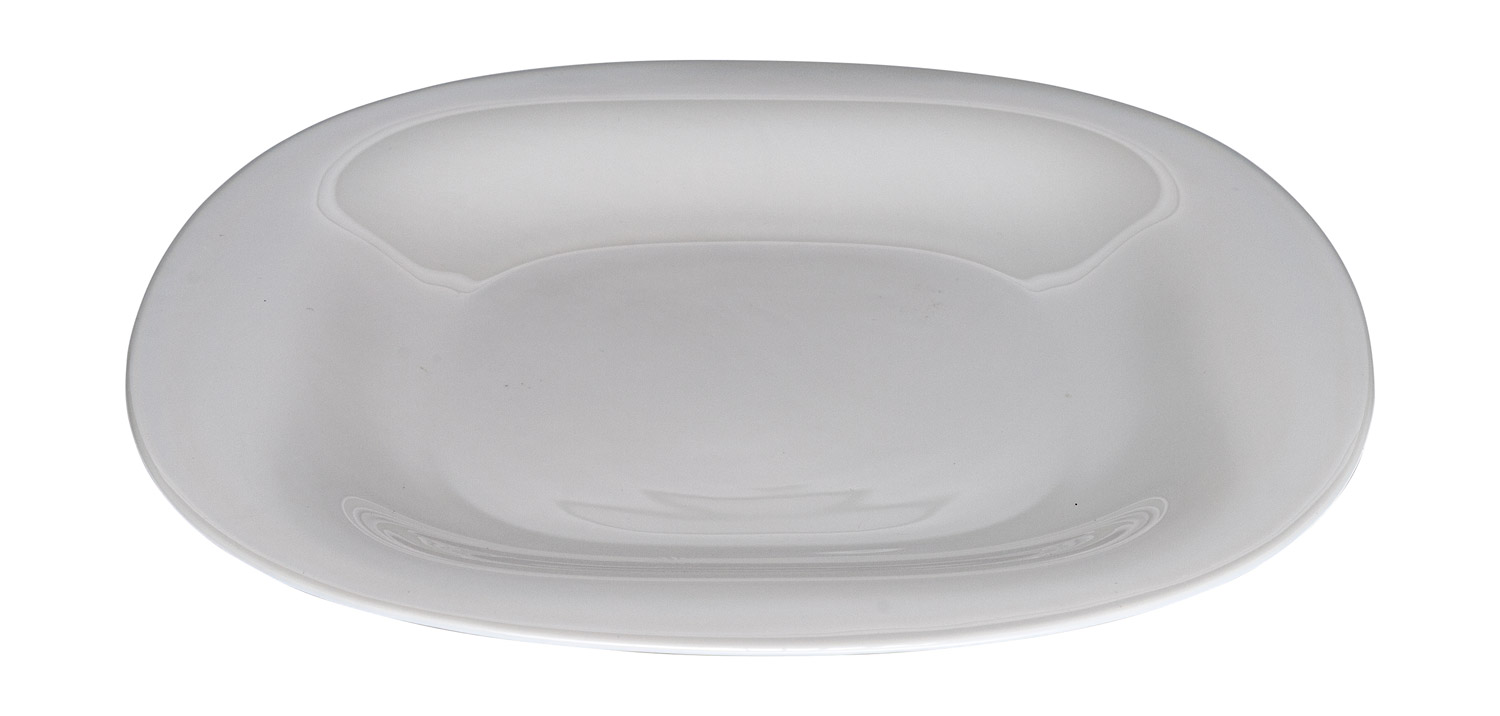 Geschirr pastell Teller flach grau