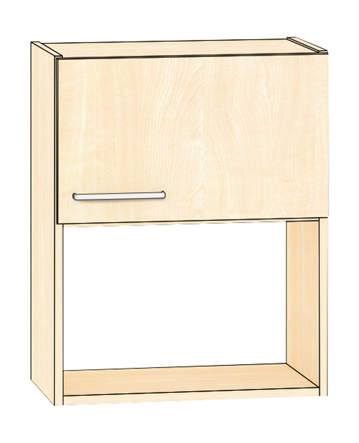 Hängeschrank für Mikrowelle Türanschlag rechts, Ahorn Hängeschrank für Mikrowelle Türanschlag rechts, Ahorn