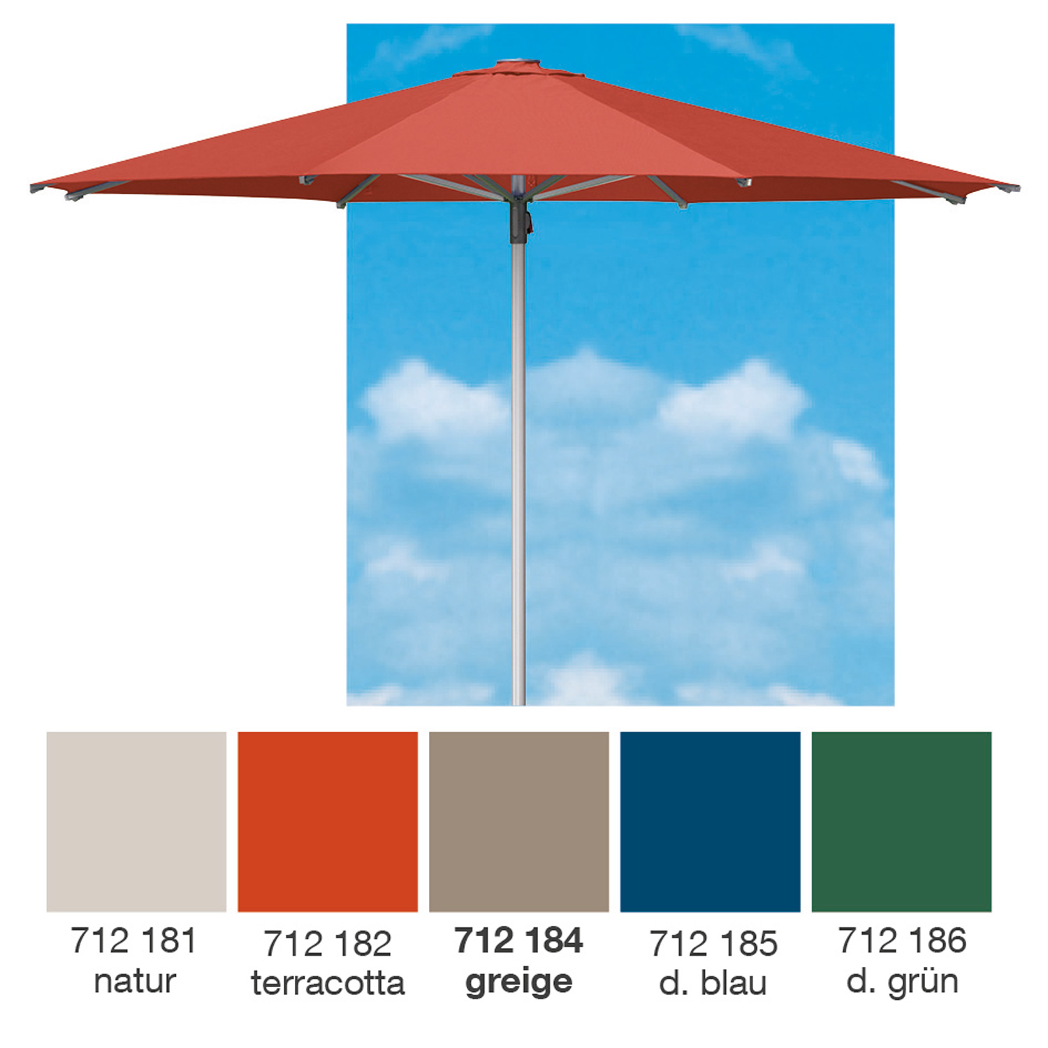 Sonnenschirm Magic Ø 340 cm, beige