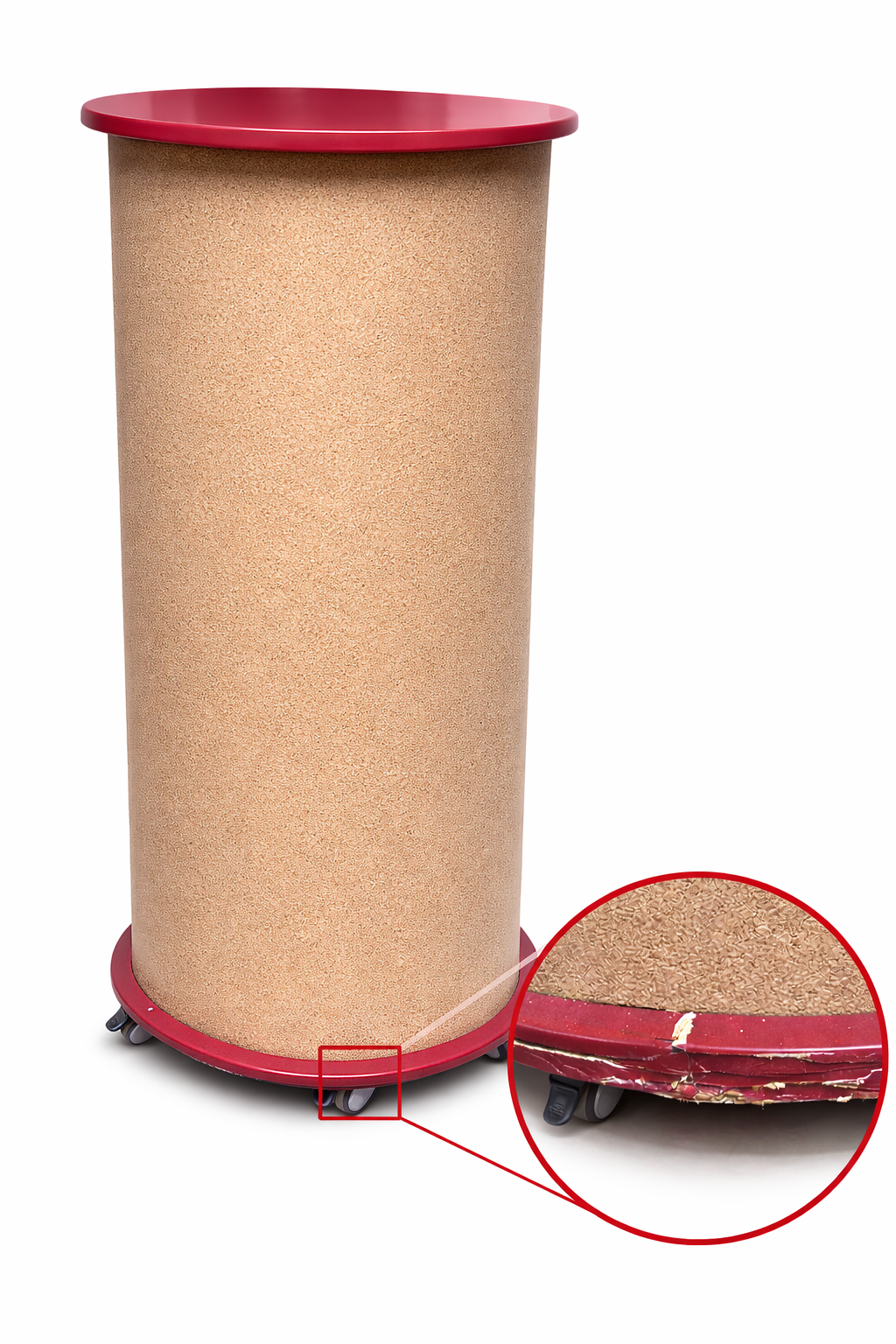 Litfaßsäule Kork, rot 