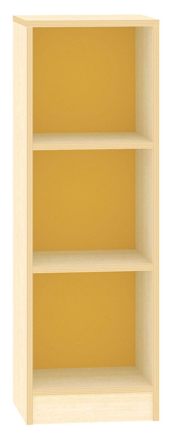 Hochregal offen Acrylglas-Rückwand, gelb Hochregal offen Acrylglas-Rückwand, gelb