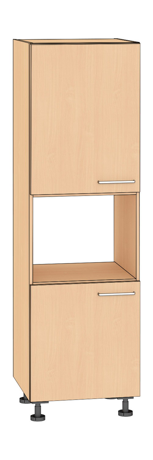 Hochschrank für Kompaktgerät, Höhe 201,25 cm Türanschlag links, Buche