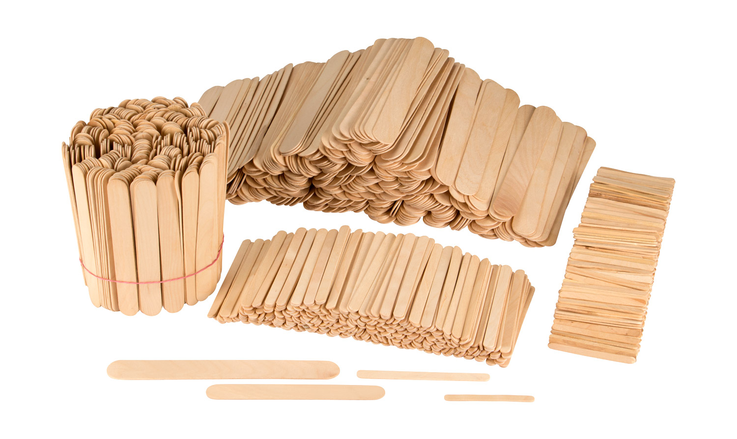 Holzbastelstäbe Größenmix natur