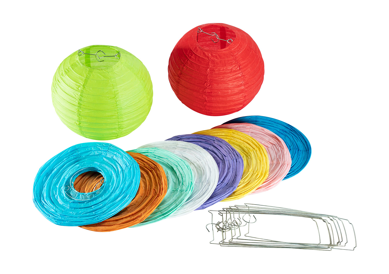 Papierlampions bunt
