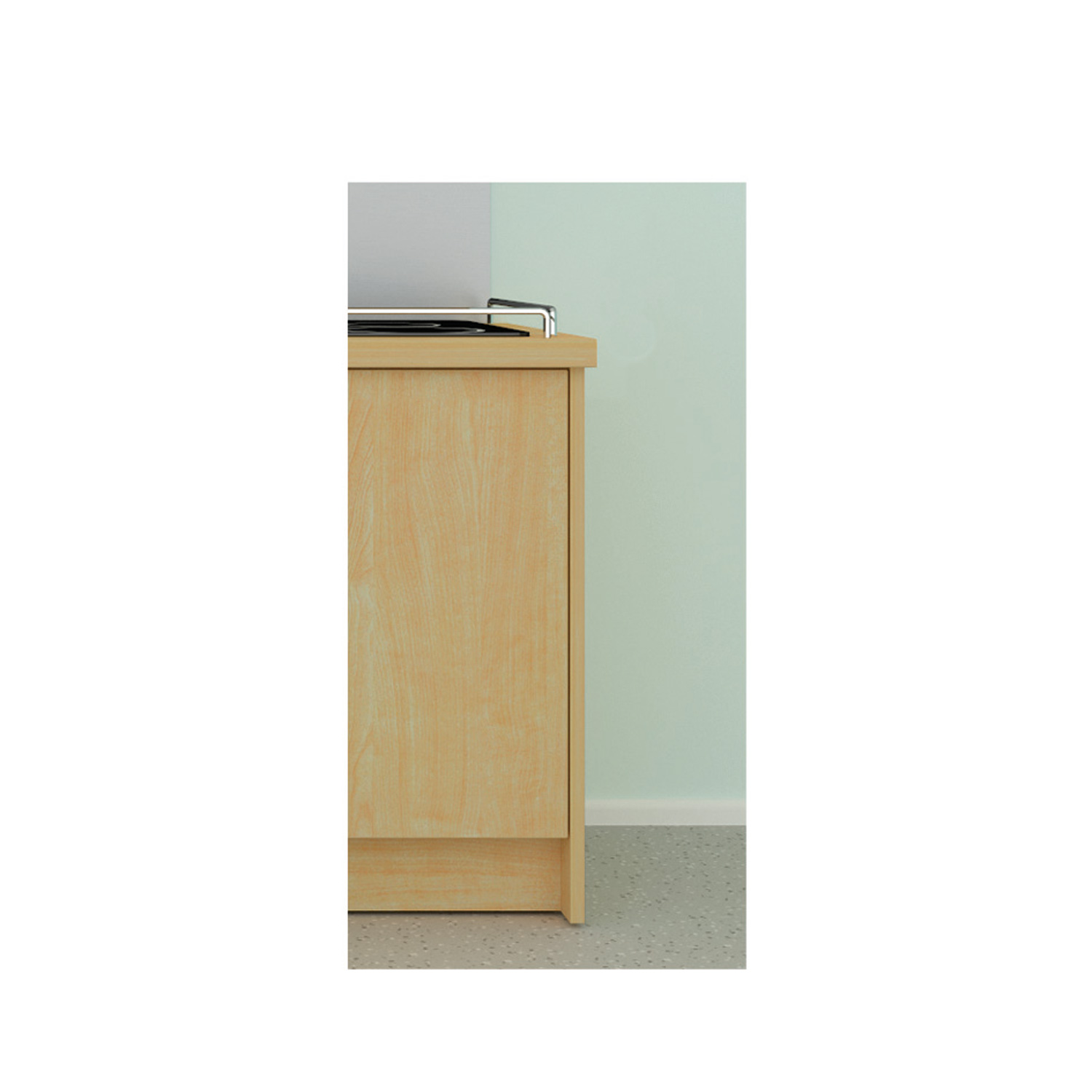 Abschlussseite Unterschrank unter Arbeitsplatte 61 cm, Buche