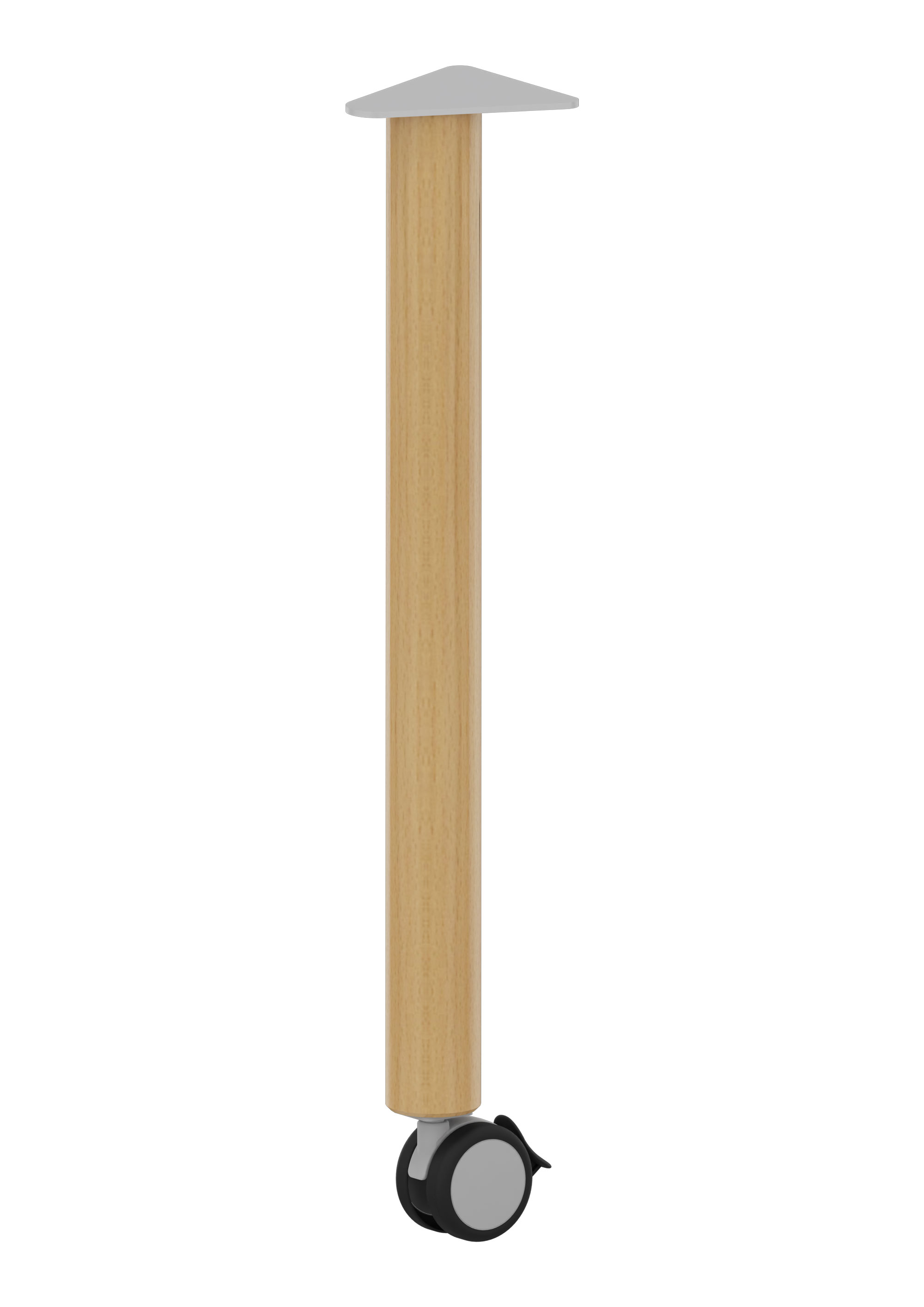 Holz Tischbein mit Rollen