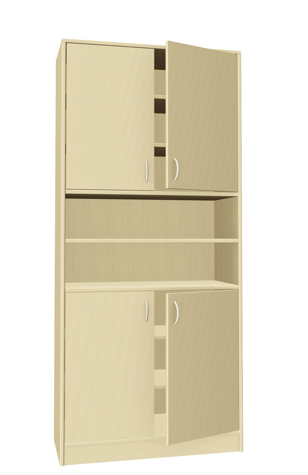 Hochschrank kombiniert, 90 cm breit