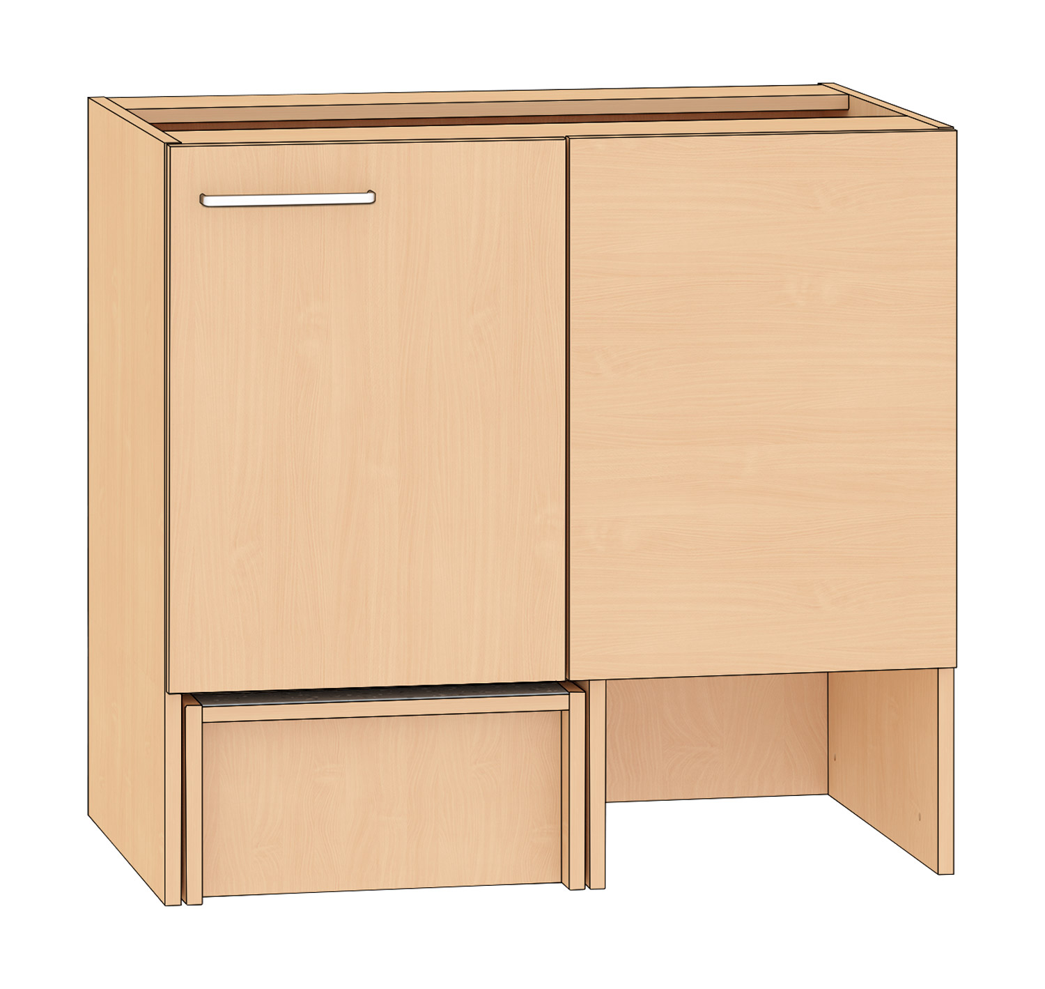 Eckschrank, Höhe 74 cm