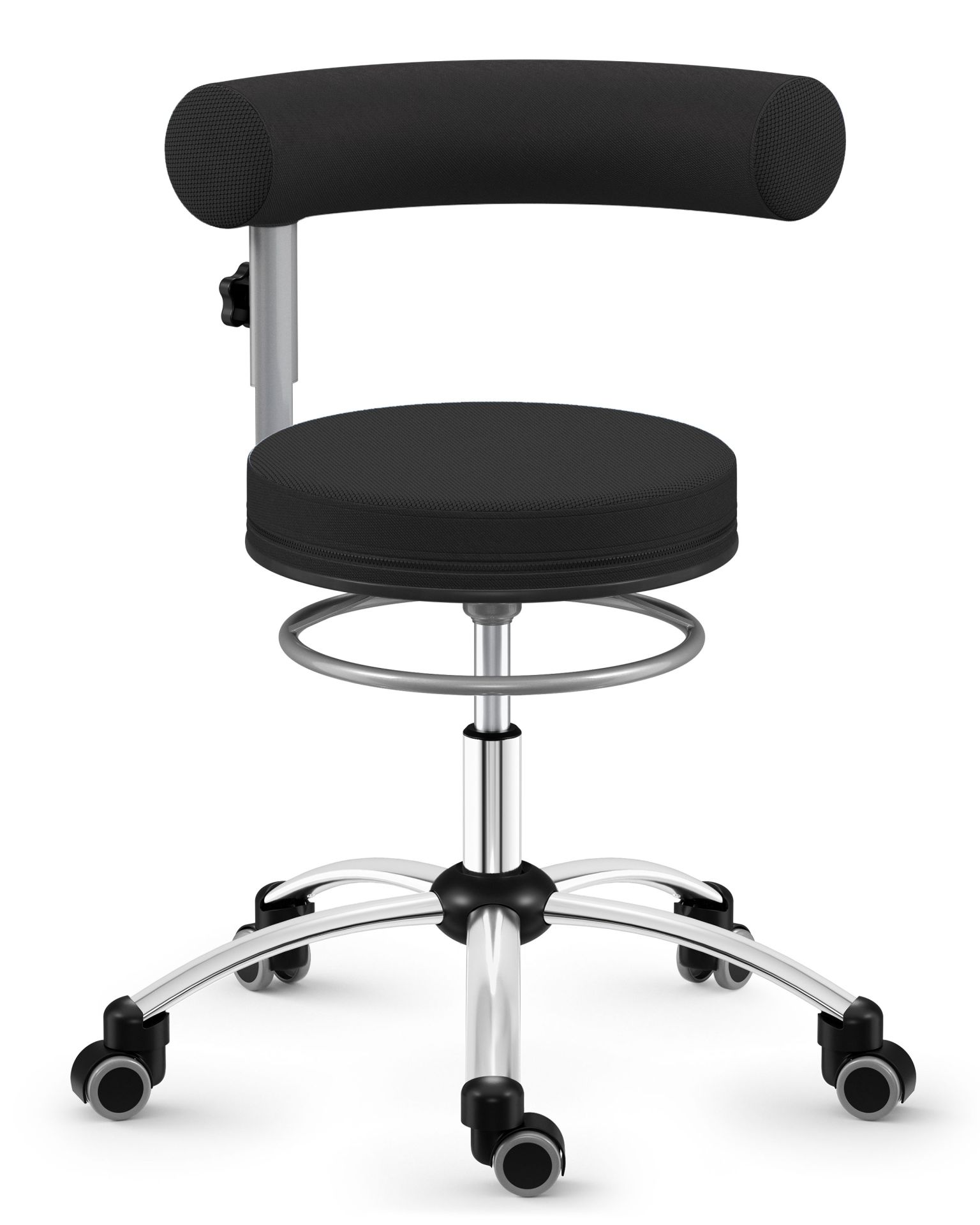 Sanus® Stuhl, Lehne höhenverstellbar Stoff schwarz Sanus® Stuhl, Lehne höhenverstellbar Stoff schwarz