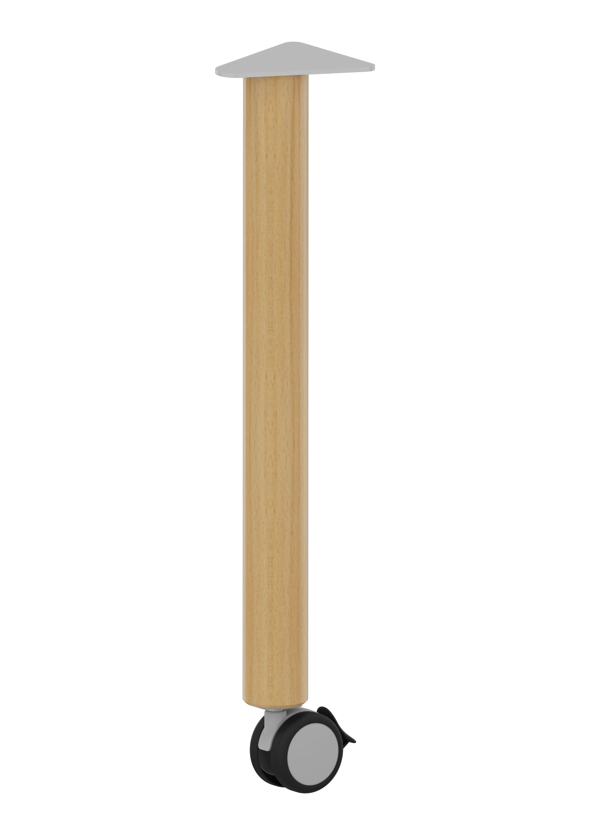 Holz Tischbein mit Rollen