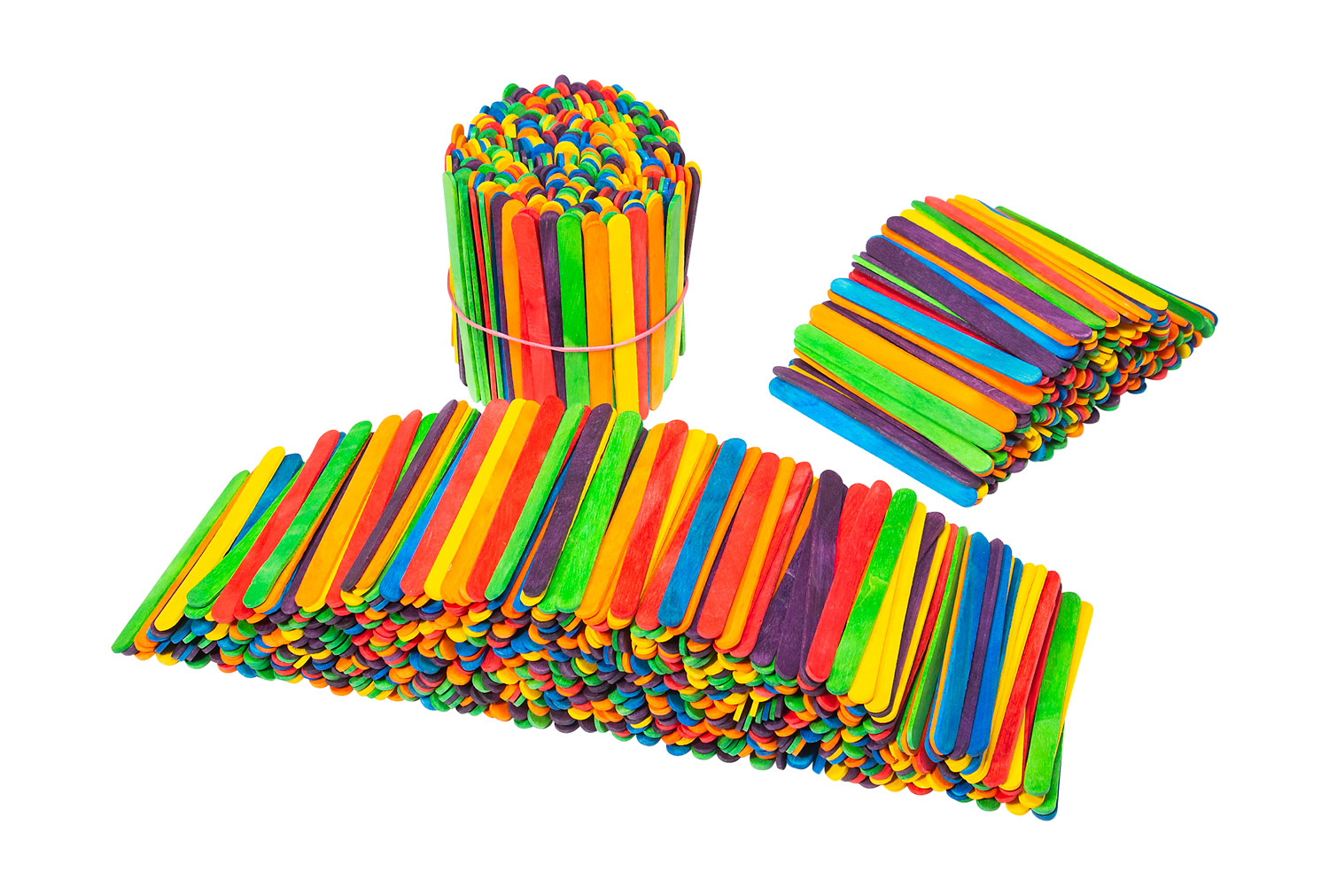 Holzbastelstäbe bunt
