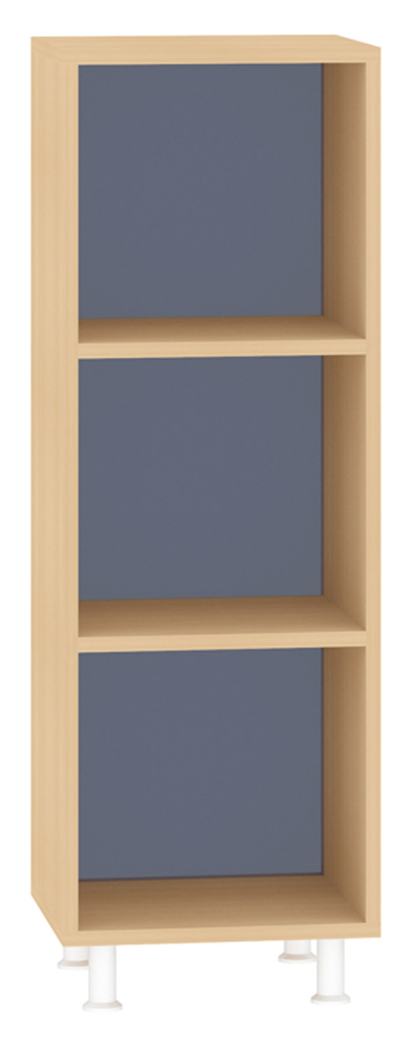 Hochregal offen Acrylglas-Rückwand, blau