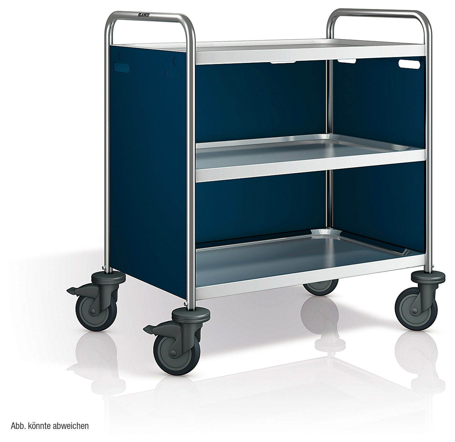 Blanco Metallservierwagen mit Verkleidung blau