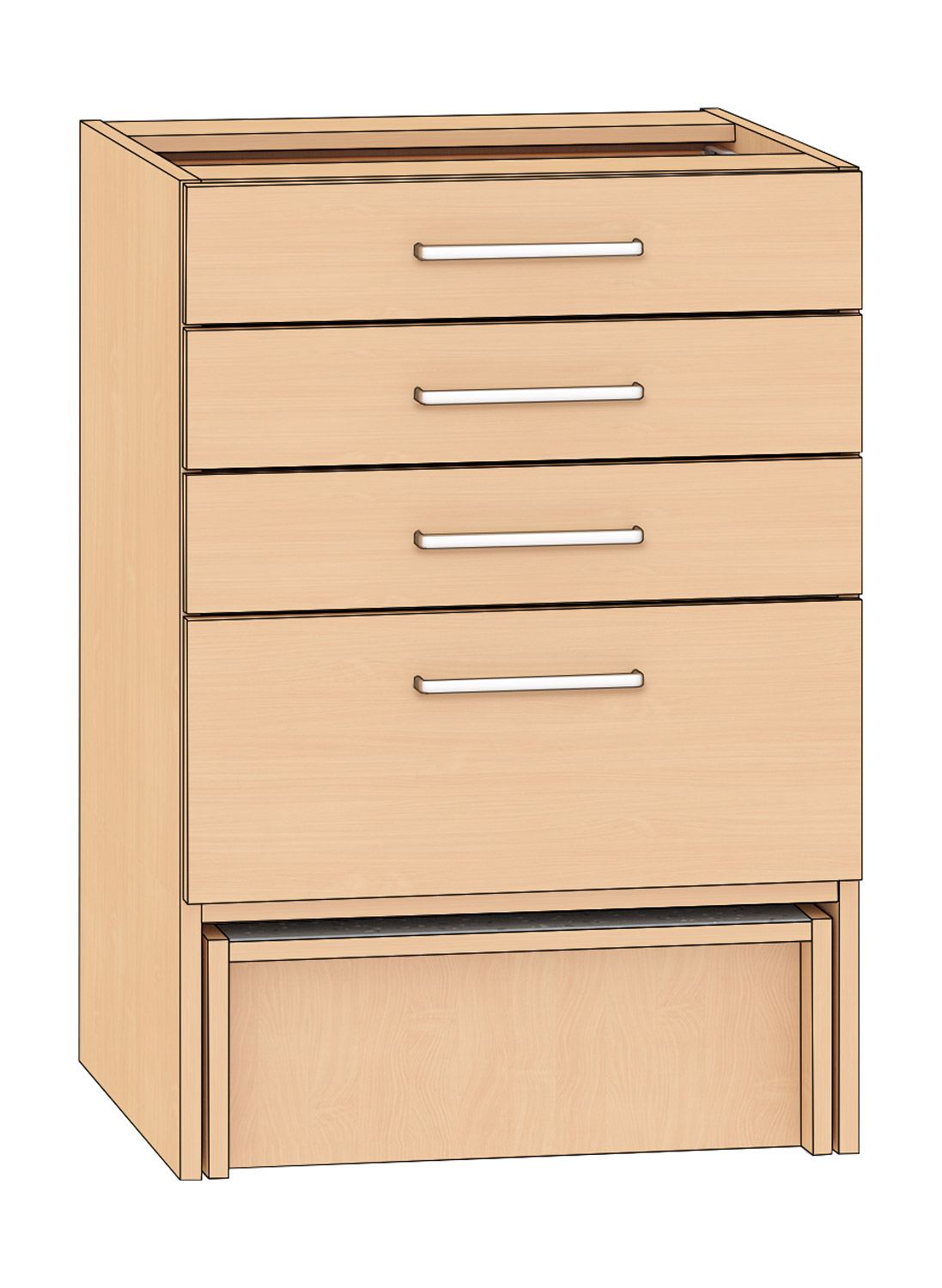 Schubkastenschrank 4 Schubkästen