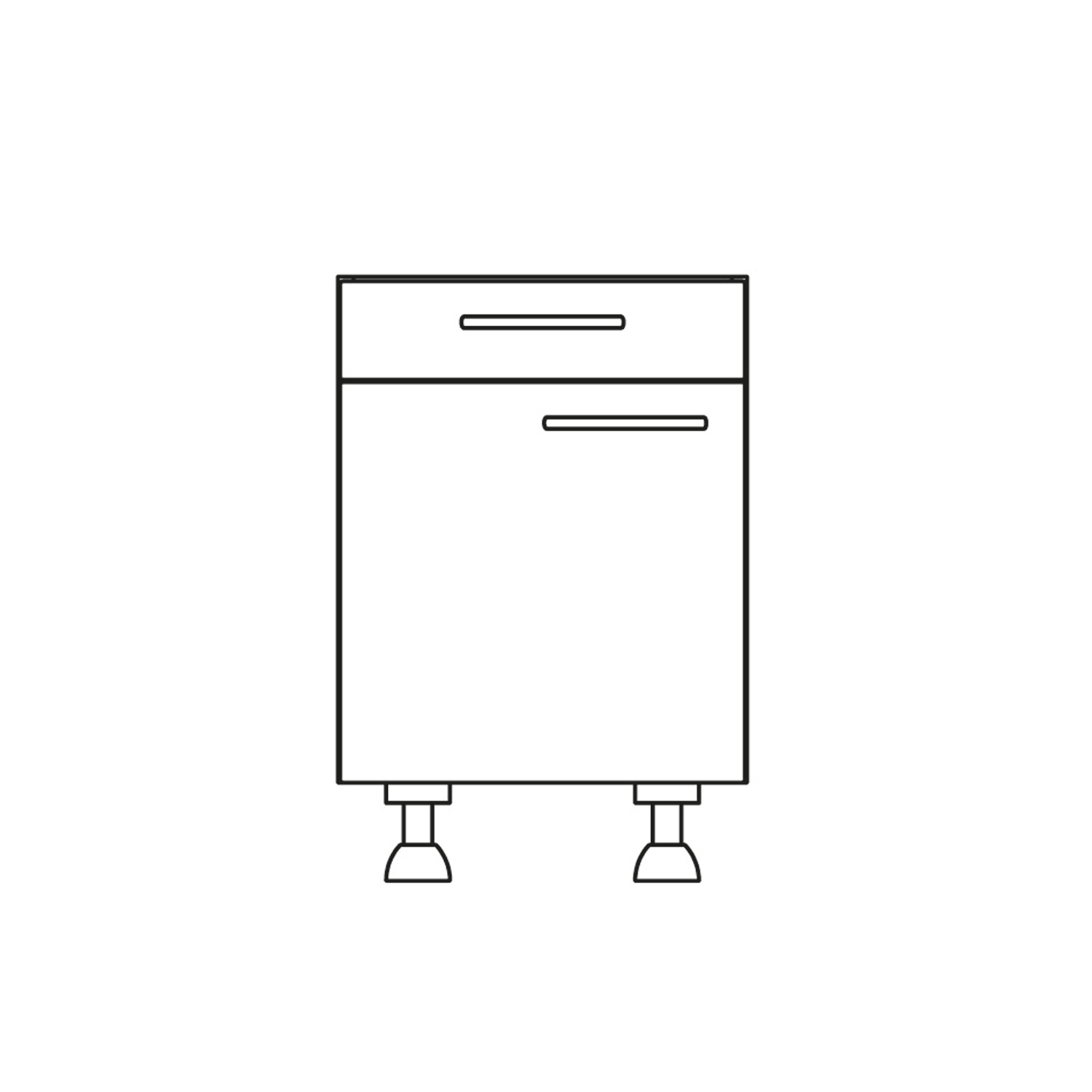 Eckschrank, Höhe 61 cm