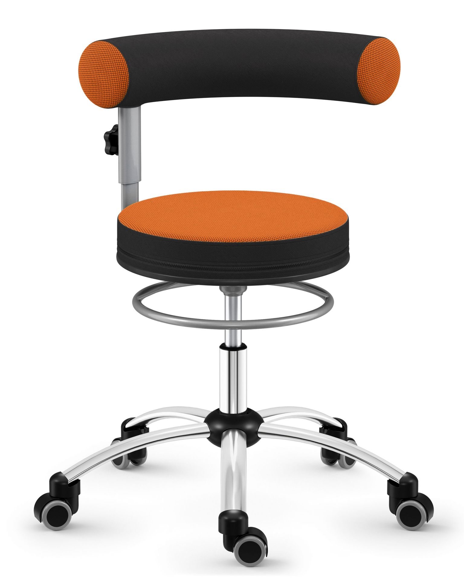  Sanus® Stuhl, Lehne höhenverstellbar Stoff orange