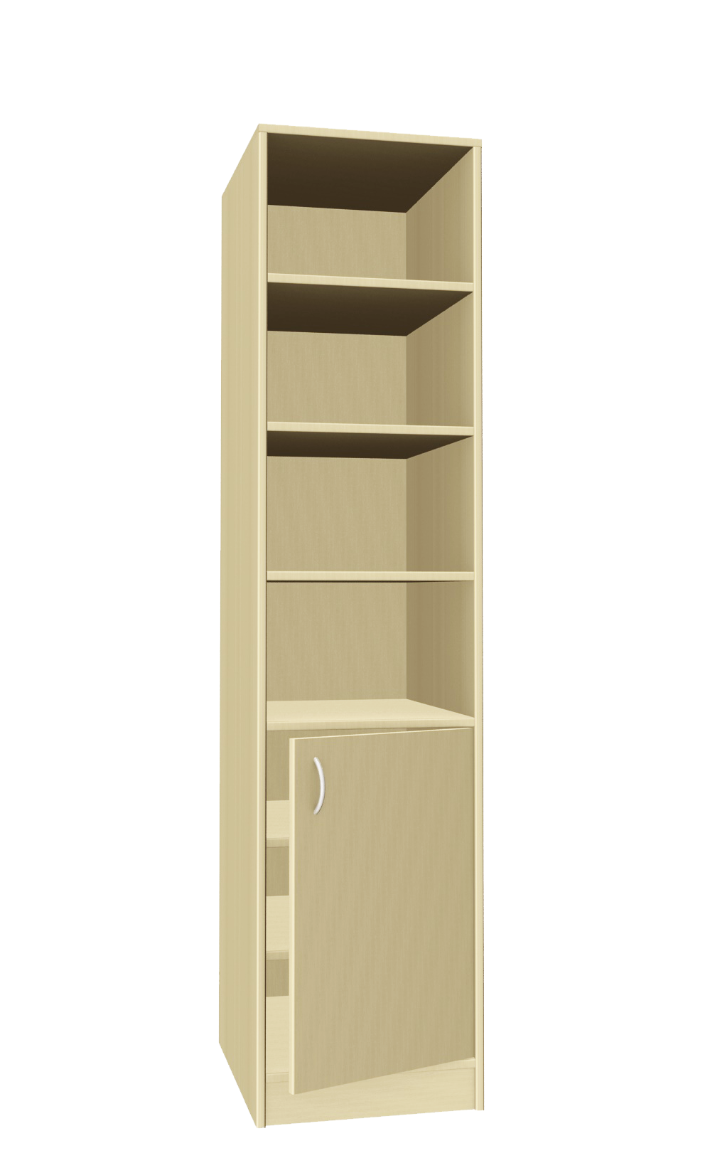 Hochschrank tief, mit Tür unten, 47 cm breit