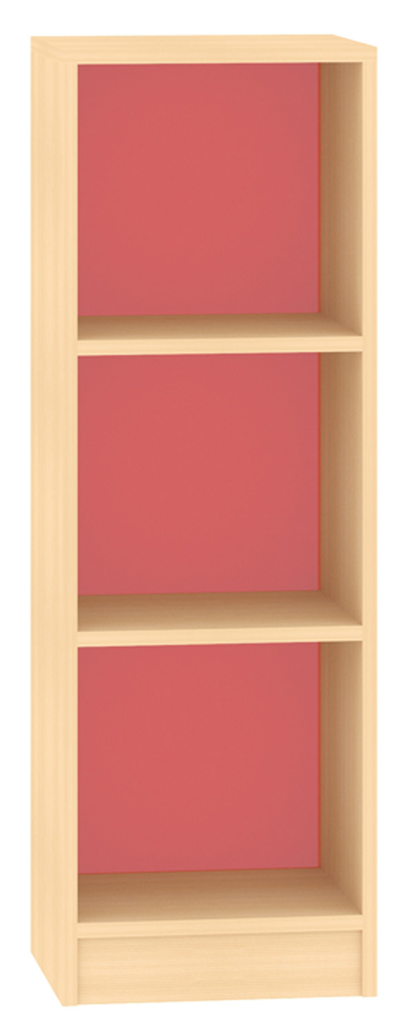 Hochregal offen Acrylglas-Rückwand, rot