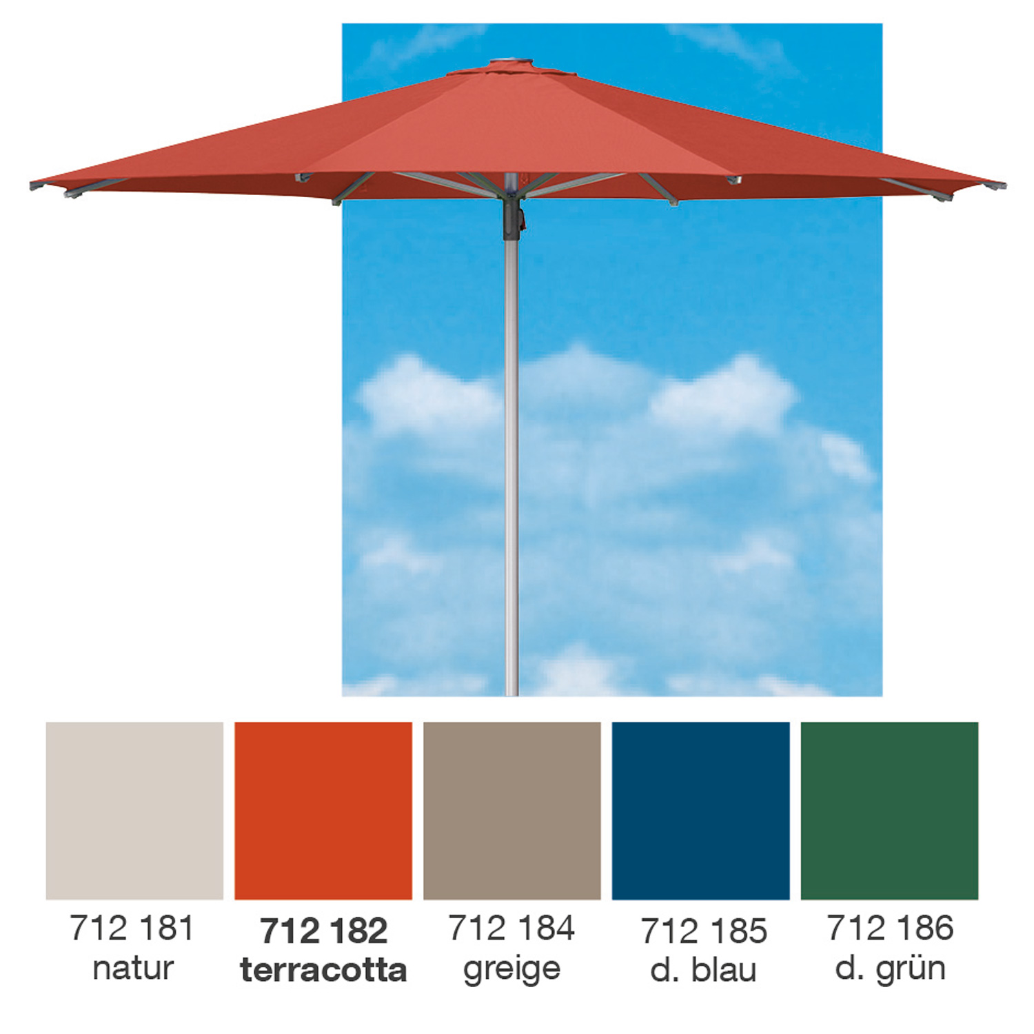 Sonnenschirm Magic Ø 340 cm, terracotta