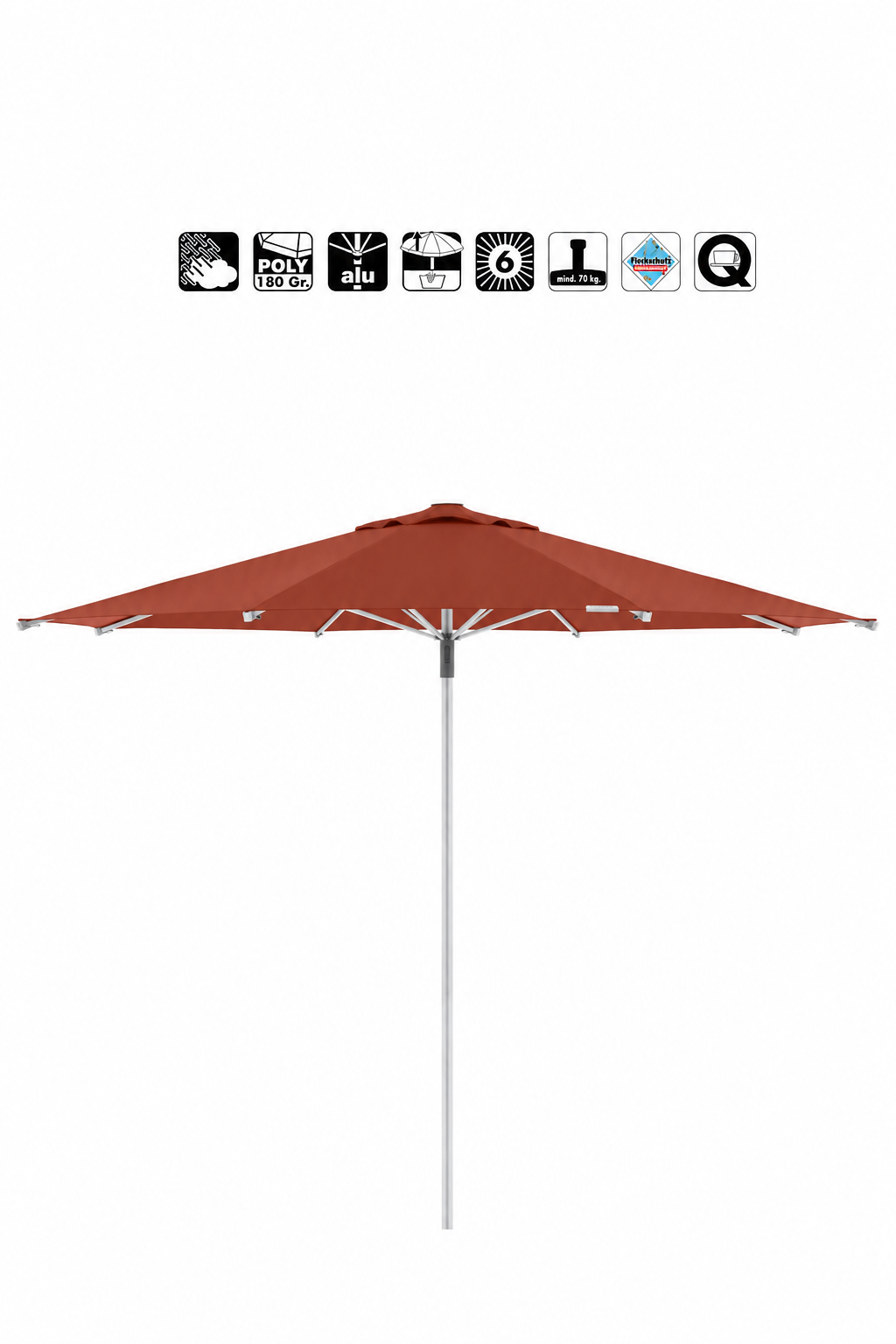 Sonnenschirm Magic Ø 340 cm, terracotta