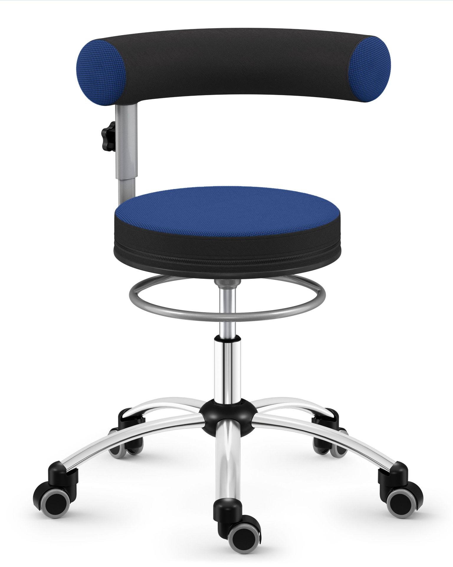 Sanus® Stuhl, Lehne höhenverstellbar Stoff blau Sanus® Stuhl, Lehne höhenverstellbar Stoff blau