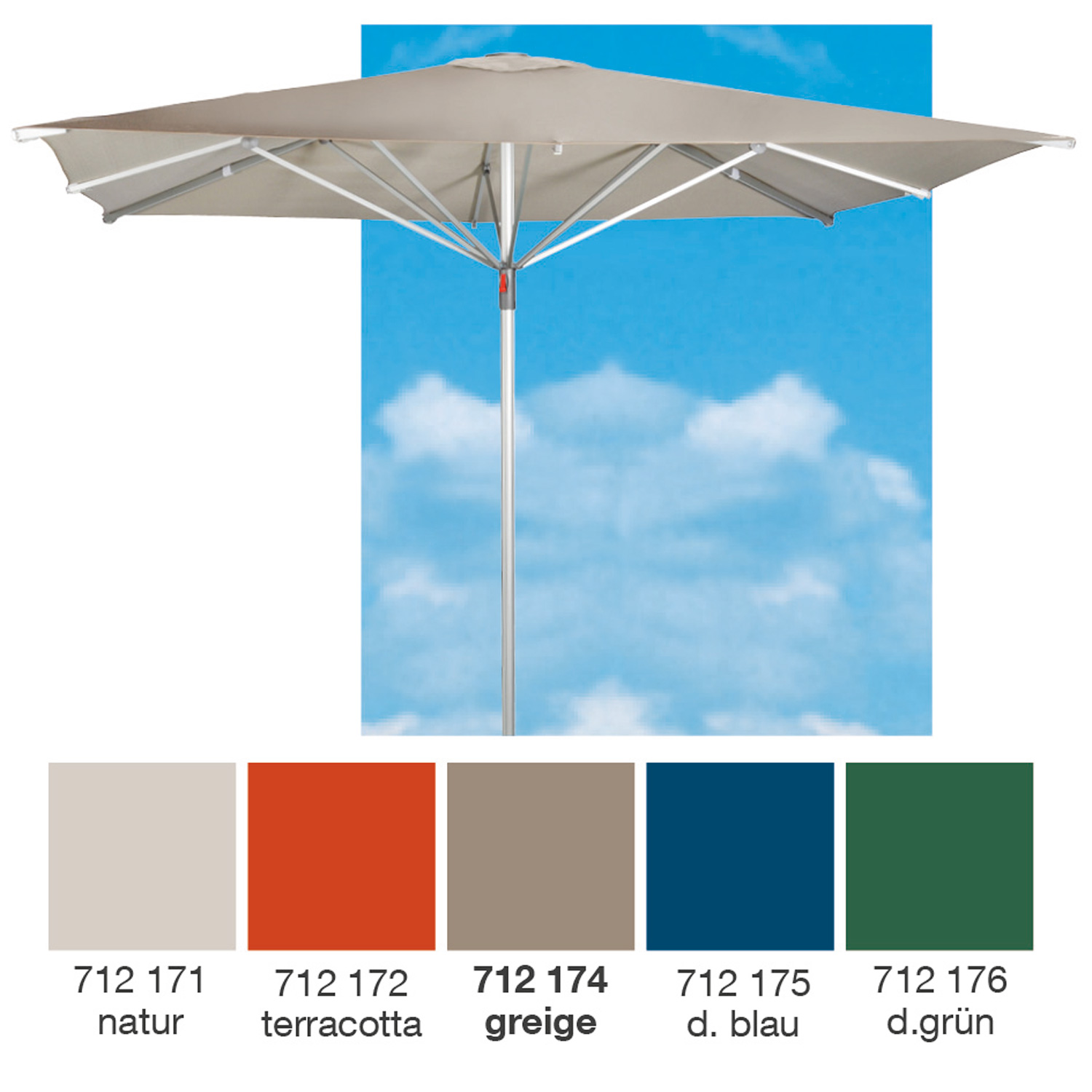 Sonnenschirm Magic 300 x 300 cm, beige