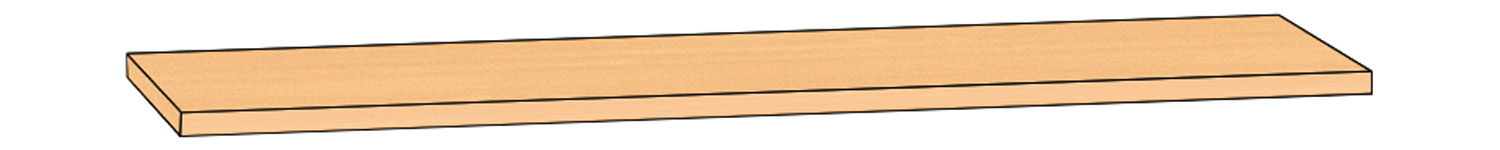 Tablarboden 120 cm Breit, Buche