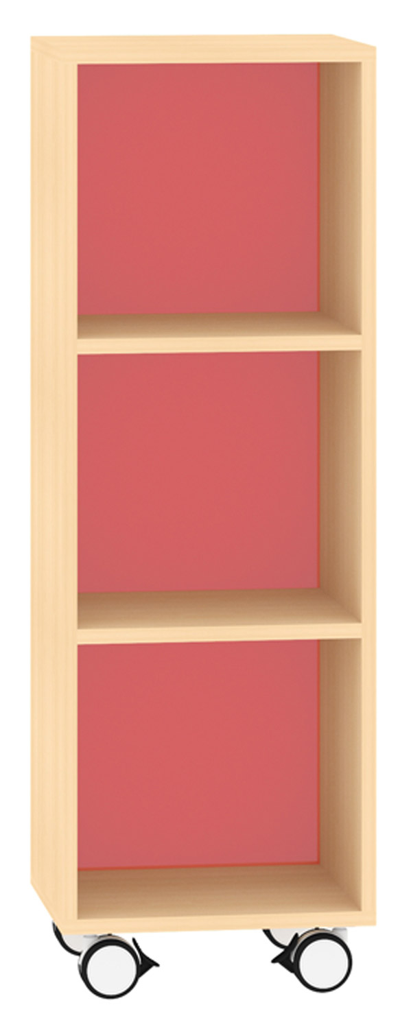 Hochregal offen Acrylglas-Rückwand, rot