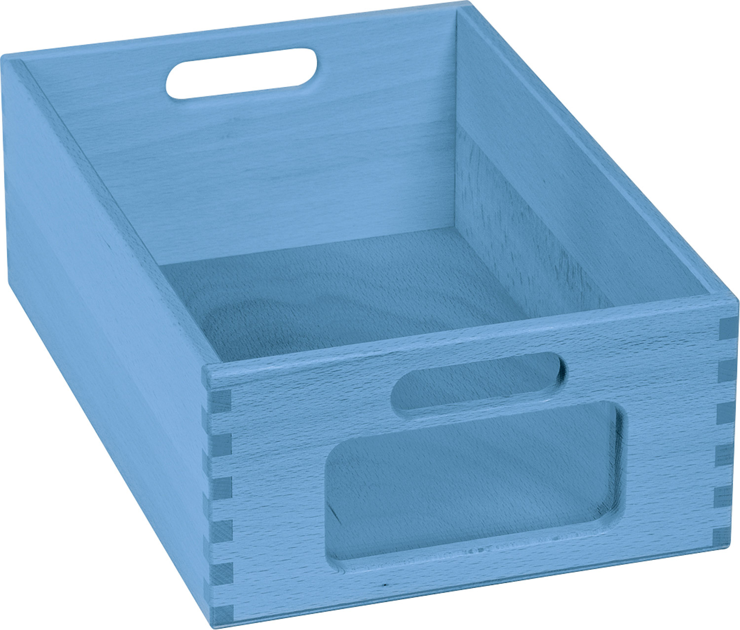 Materialkasten mit Acryl-Sichtfenster, Höhe 12 cm, türkis