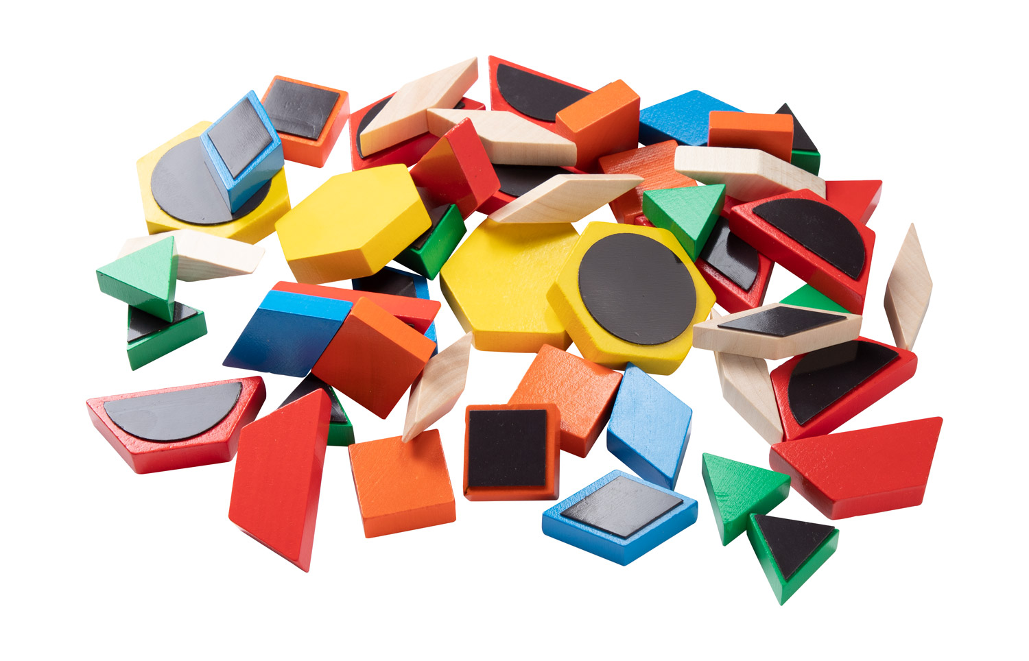 Magnetische Holzklötzchen Geo Mosaik 