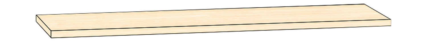 Tablarboden 120 cm Breit, Ahorn