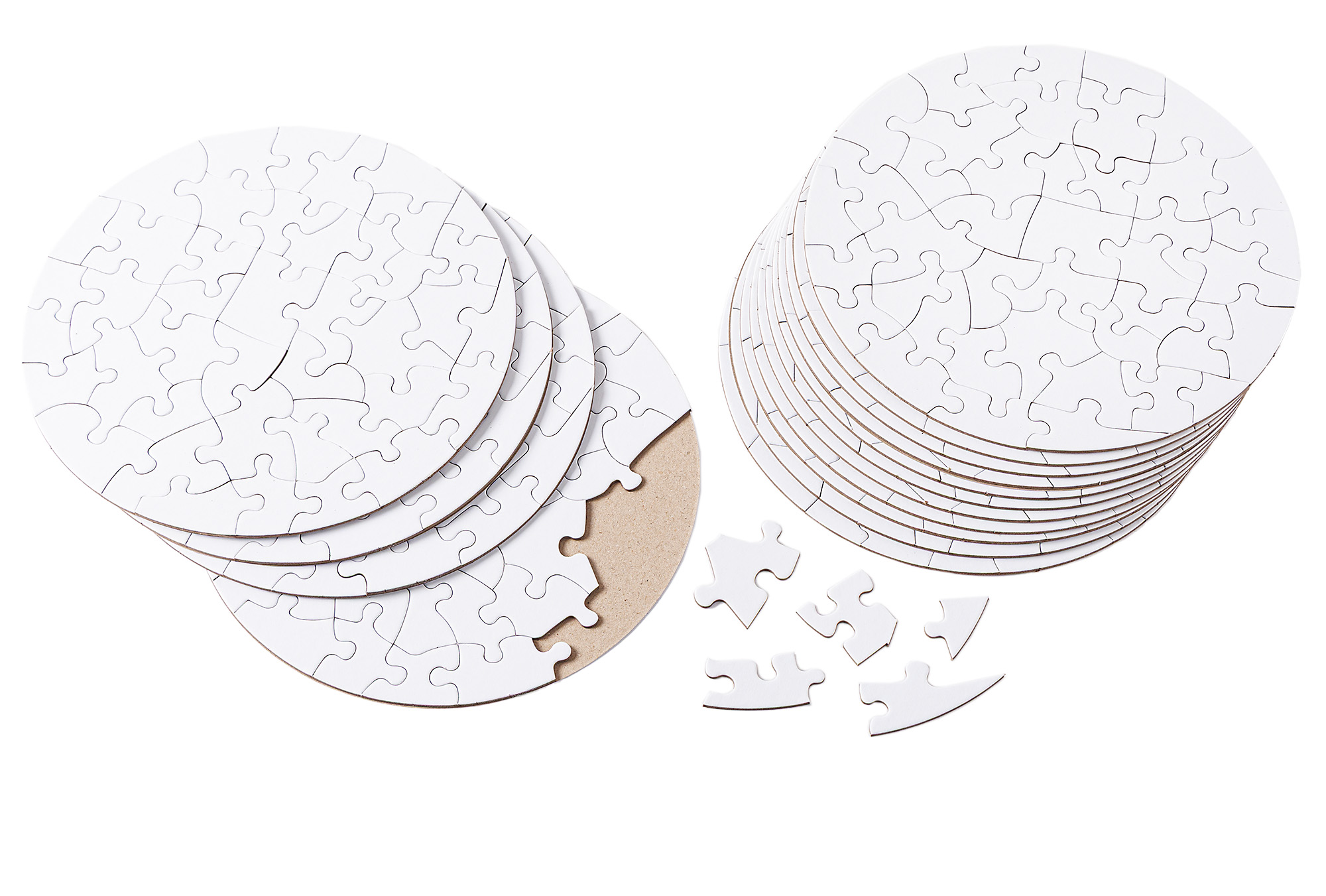 Puzzle Set blanko, rund