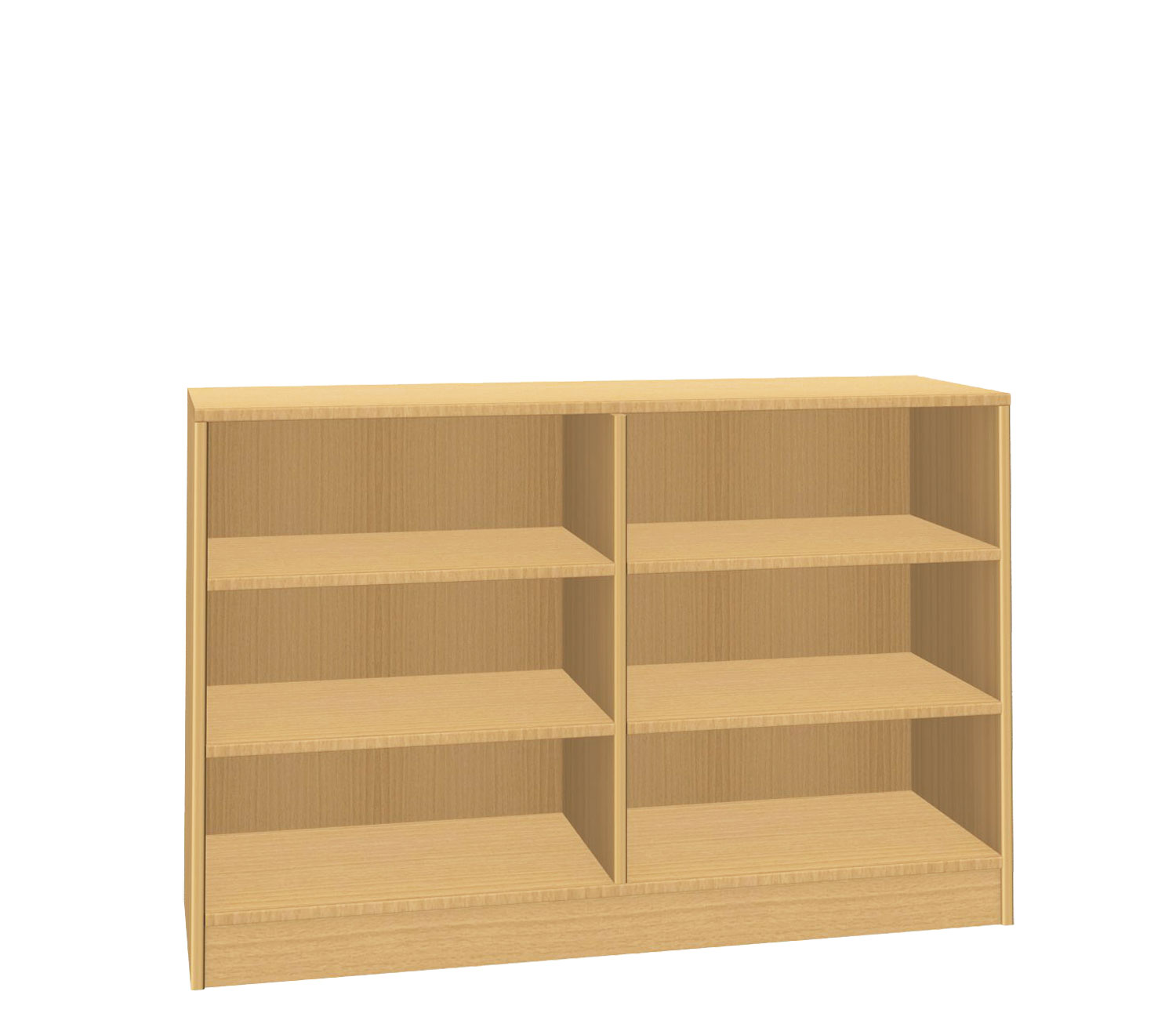 Materialschrank offen, 122 cm breit Buche Dekor