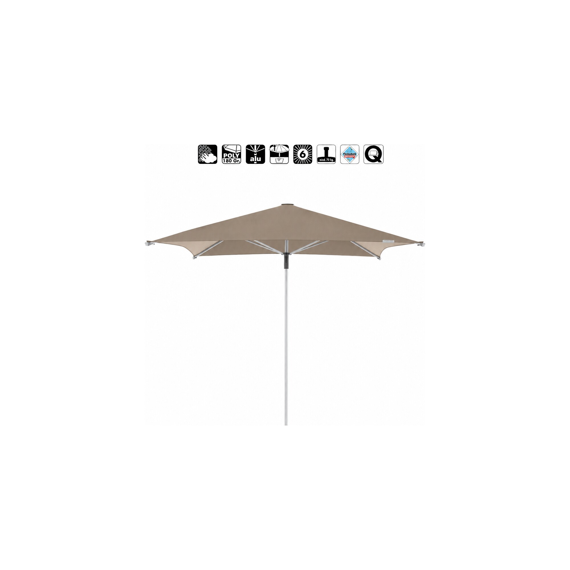 Sonnenschirm Magic Junior 240 x 240 cm, greige