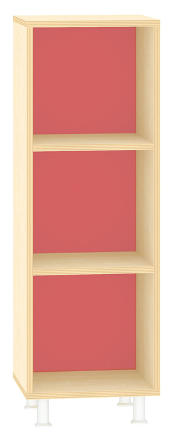 Hochregal offen Acrylglas-Rückwand, rot