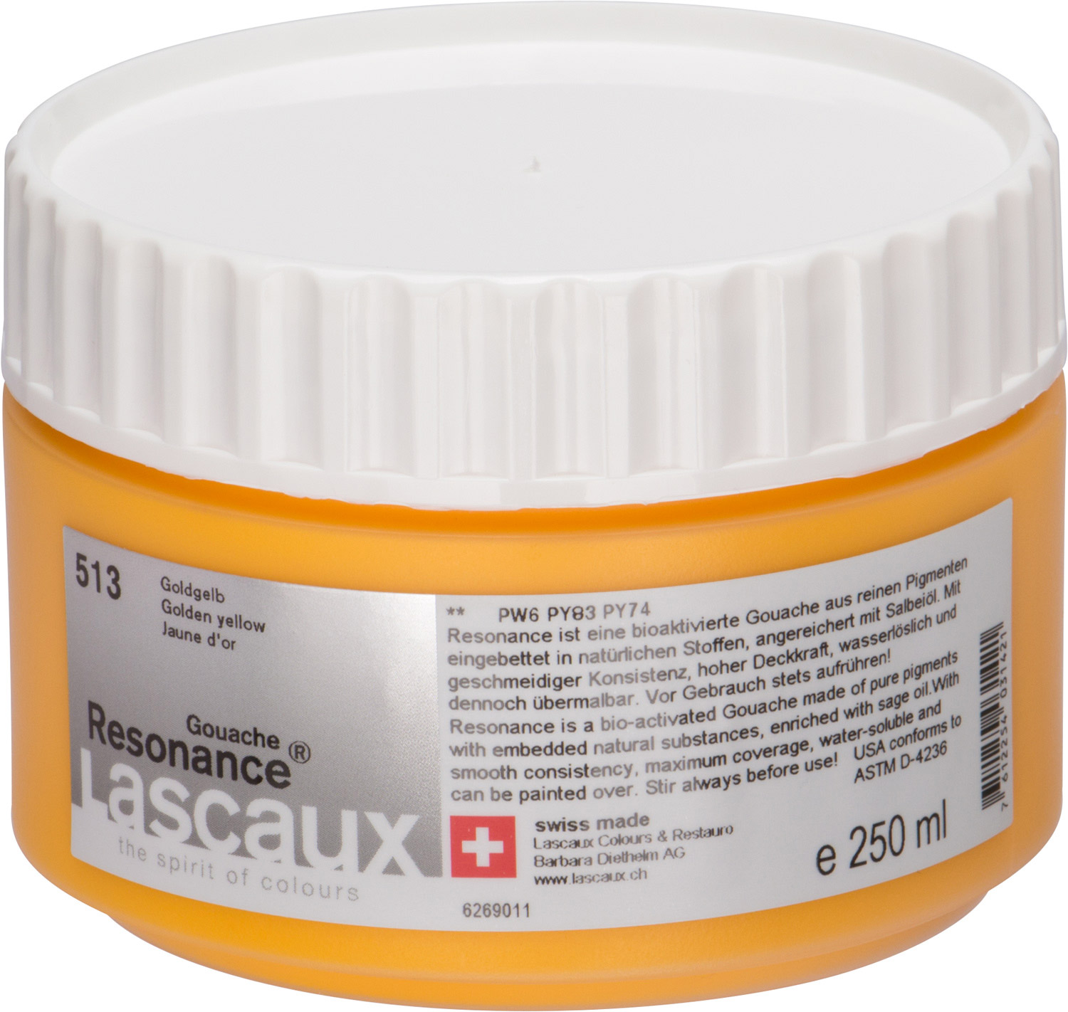 Lascaux Resonance® Gouache goldgelb