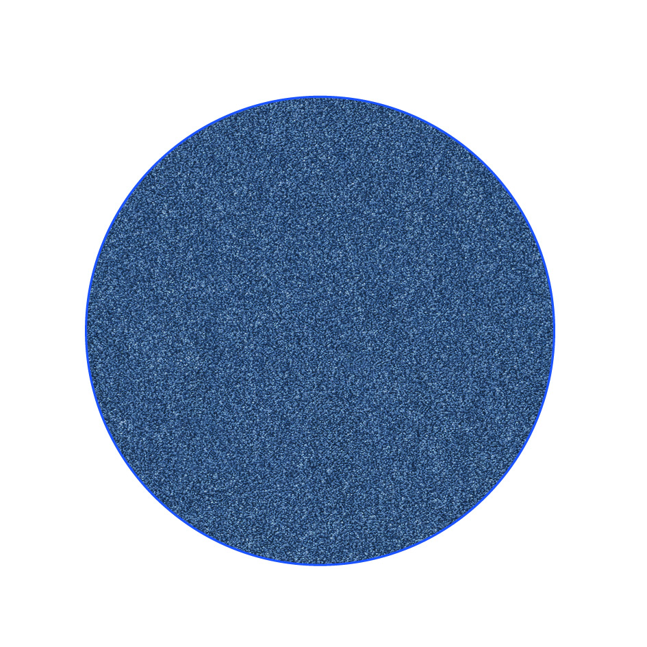 Velourteppich Solido rund Ø 200 cm, 77 graublau