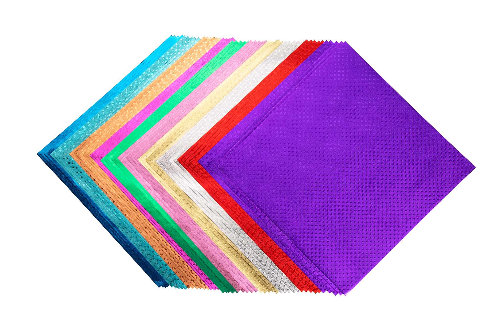Faltblätter Alu Sternchenfolie 20 x 20 cm