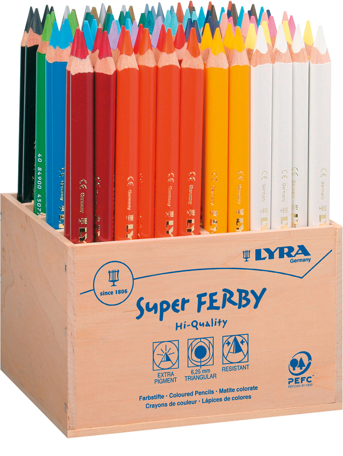 Farbstifte lackiert Set, groß