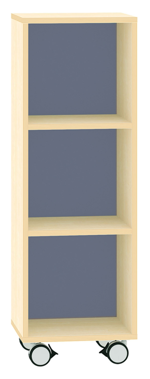 Hochregal offen Acrylglas-Rückwand, blau