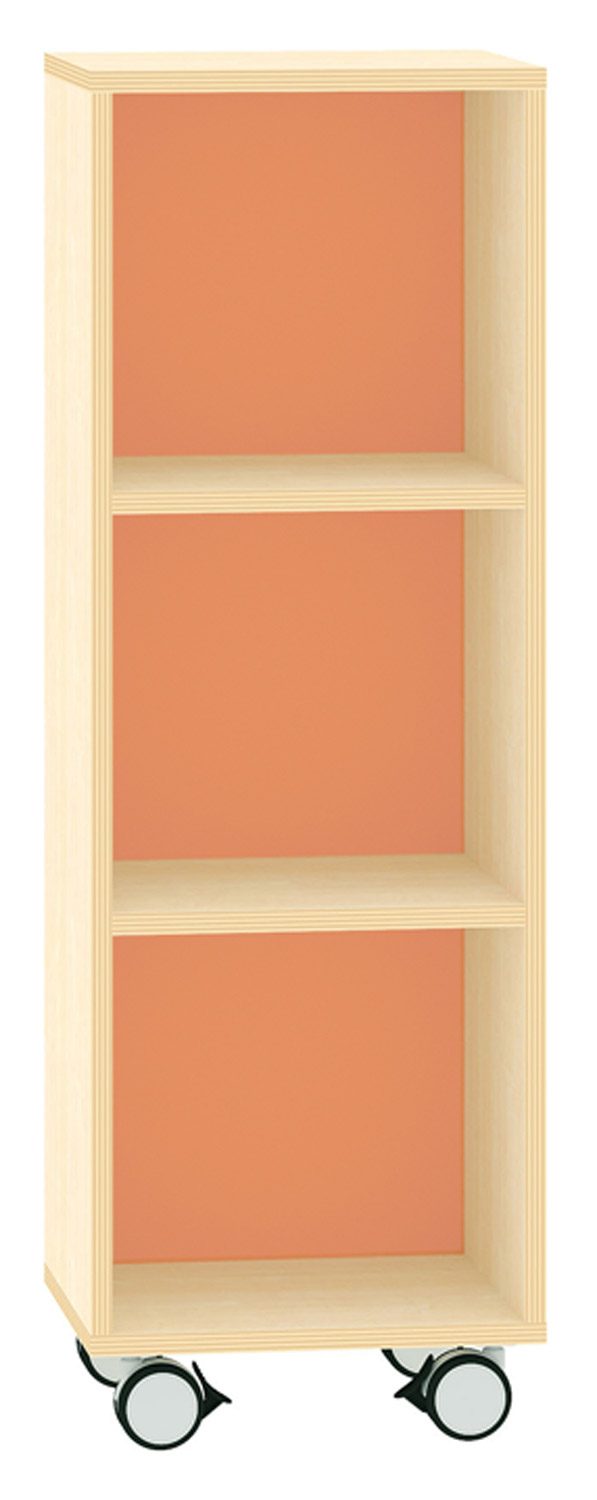 Hochregal offen Acrylglas-Rückwand, orange